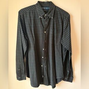 Ralph Lauren Men's Plaid Shirt - Black and Green